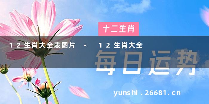 12生肖大全表图片 - 12生肖大全